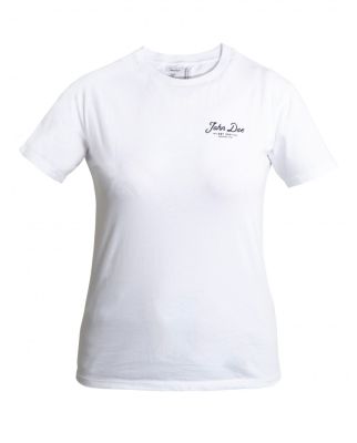 JOHN DOE T-SHIRT WOMEN JD LETTERING WHITE