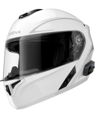 SENA OUTRUSH R - Smart Motorrad-Klapphelm (ECE) - weiss glänzend