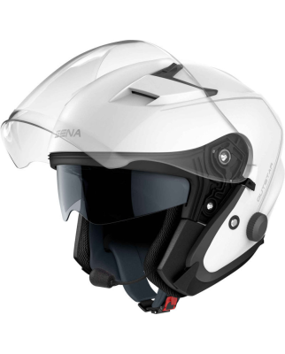 SENA OUTSTAR - Smart Motorrad-Jethelm (ECE) - weiss glänzend